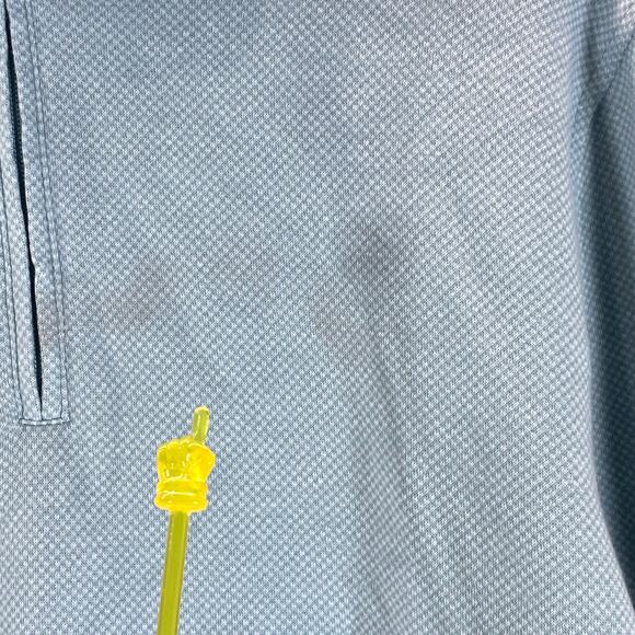 CLUB ROOM Men's Pale Glass Birdseye Mock-Neck Quarter-Zip Pullover Sweater SZ L - Picture 4 of 11